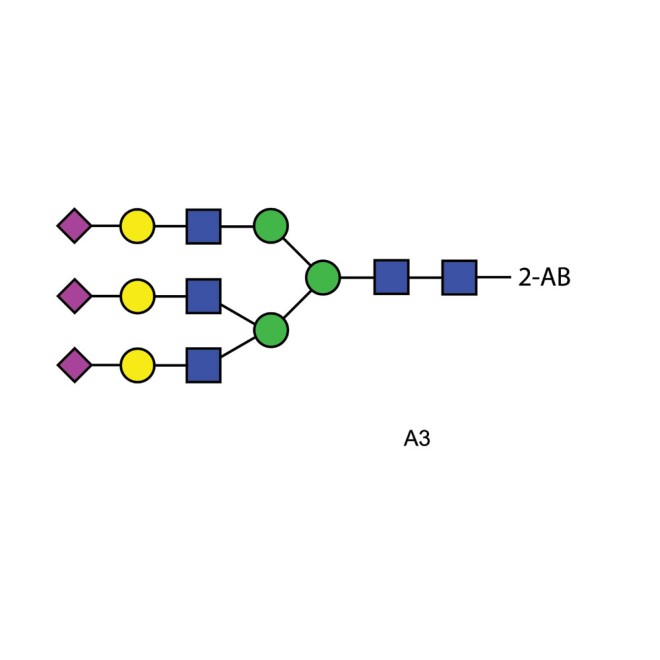A3 glycan (A3G3S3), 2-AB labelled