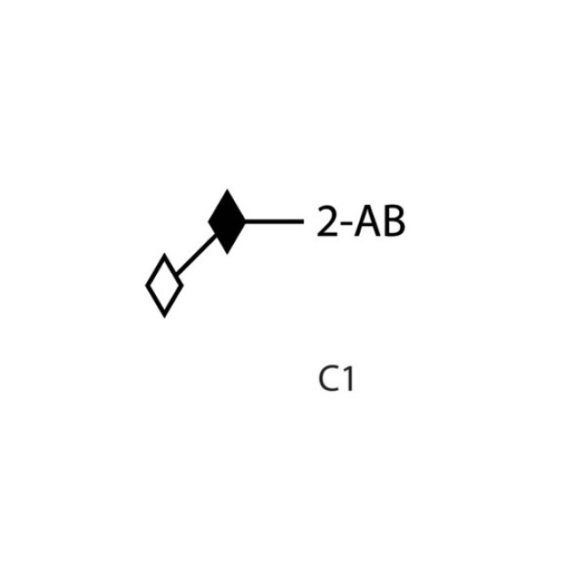 2AB labelled core 1 O- glycan, C1