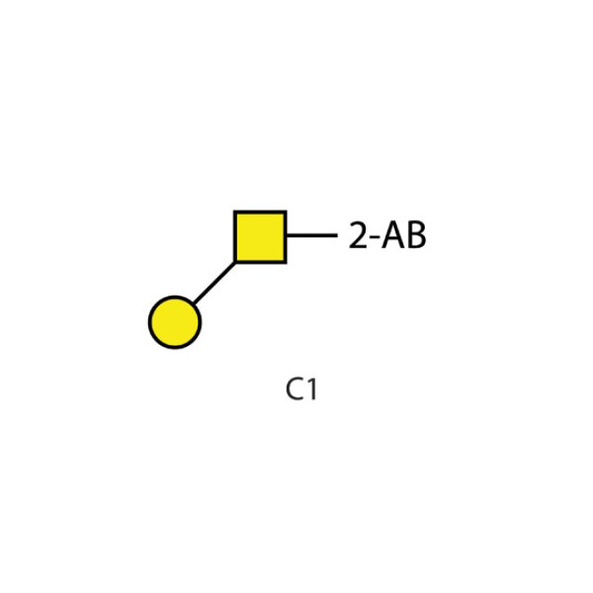 2AB labelled core 1 O- glycan, C1