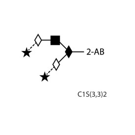 2AB labelled di-sialylated core 2 O glycan, C2S(3,3)2