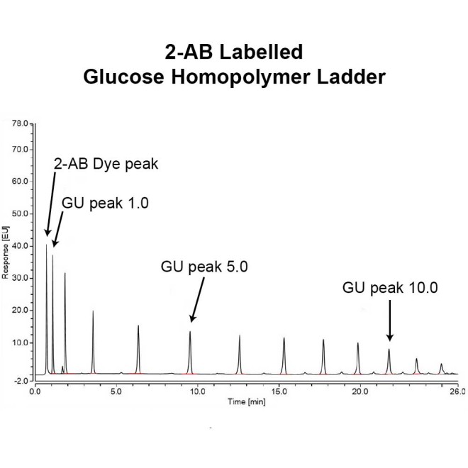 Glucose homopolymer ladder (2-AB labelled)