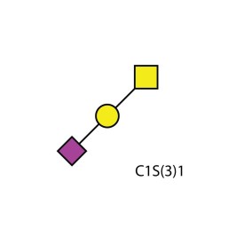 Sialylated core 1 O glycan, C1S(3)1