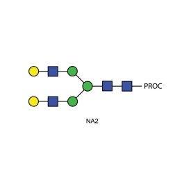 NA2 glycan (A2G2S1, G2S1), procainamide labelled