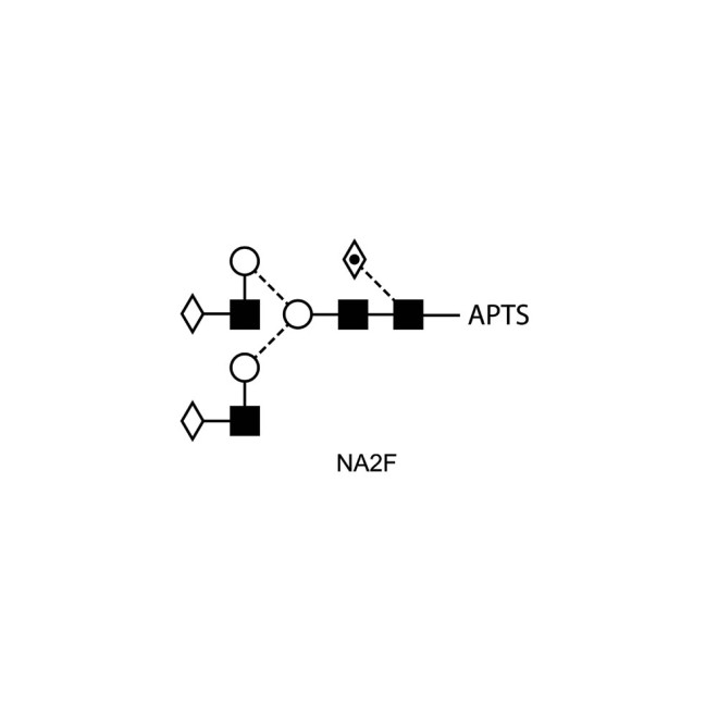 NA2F glycan (FA2G2, G2F), APTS labelled